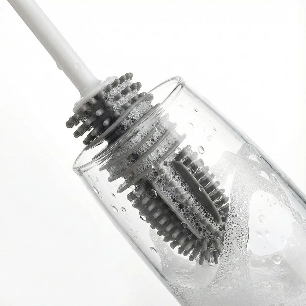 실리콘 텀블러 세척 브러쉬 솔 수세미 물병 컵
