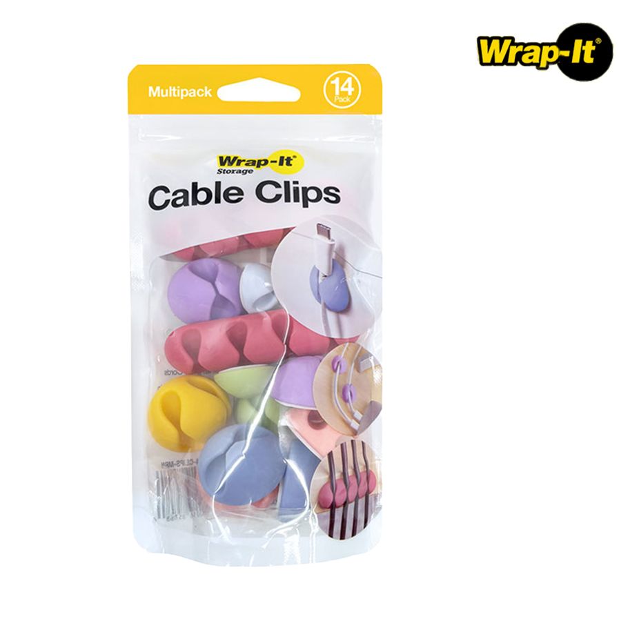 전선정리 벽 고정 클립 케이블 후크 홀더 혼합색상 14pcs 케이블클립