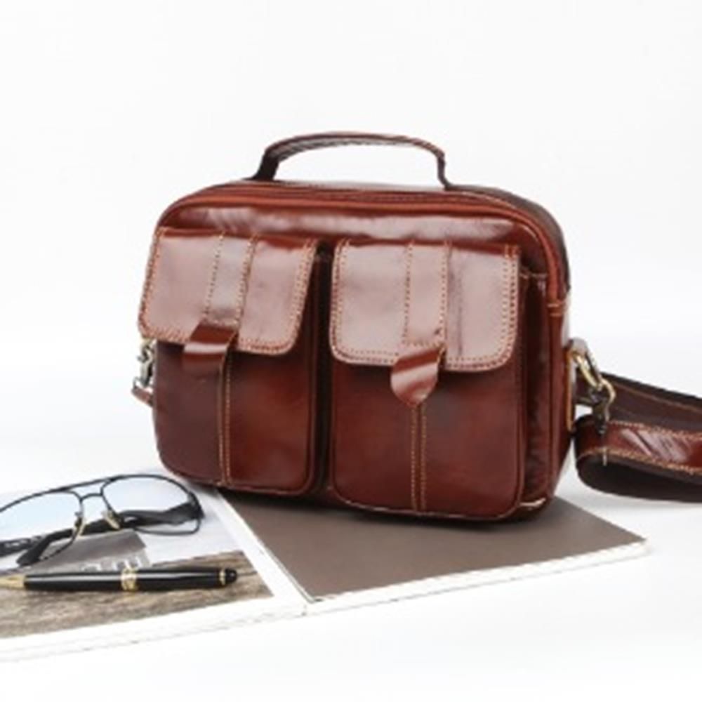 고품격 오일지 가죽 남자 서류가방