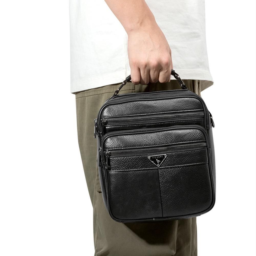 남성 여행 핸드폰 소가죽 작은 크로스백