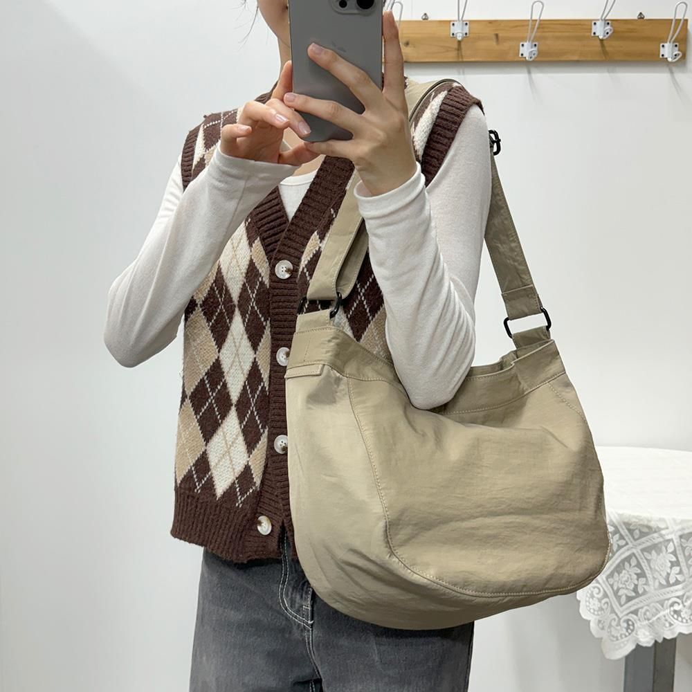 베이직 호보백 천가방 대학생 크로스백