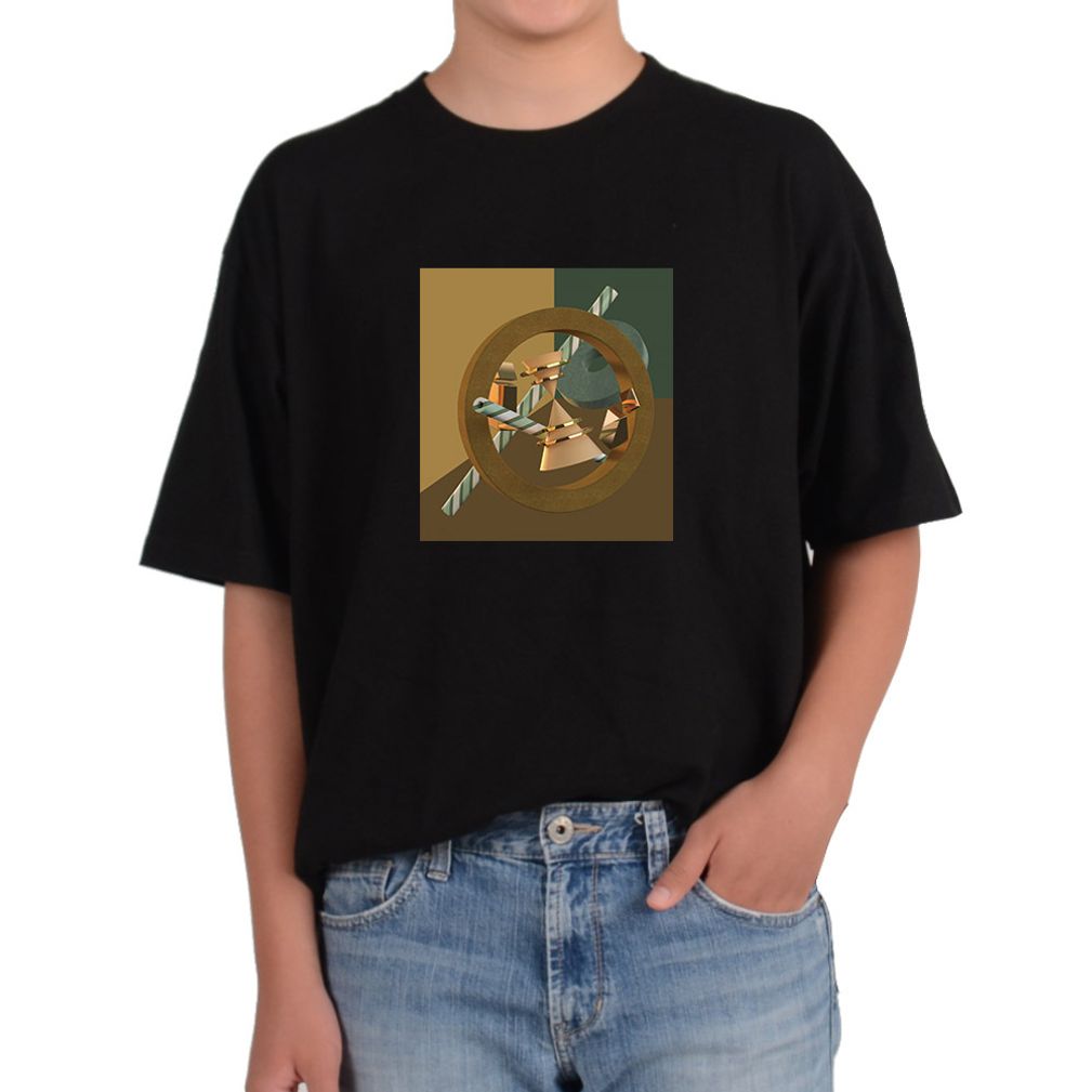 반팔 라운드티 도형 기하학 원형 원기둥 원뿔모양 다양한 색상 사이즈