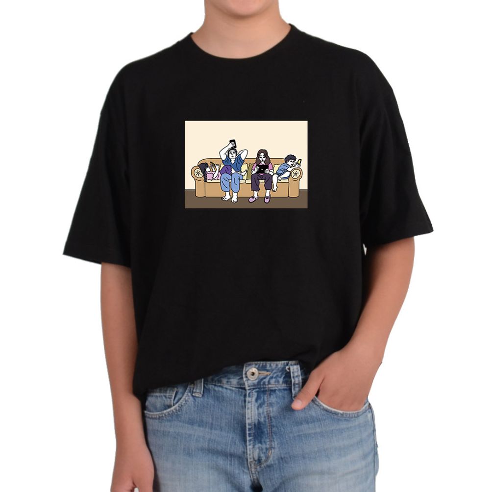 오버핏반팔티 가족 도시생활 각자도생 디자인 다양한 색상 사이즈