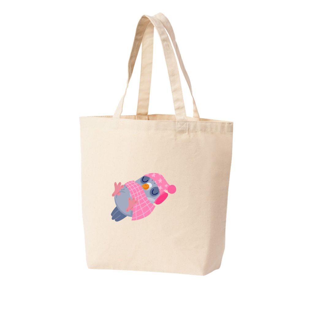 에코백 토트백 아기새 새피곤 사우나 분홍색모자 다양한 색상 사이즈