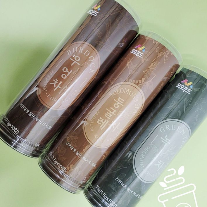 모모푸드 프리미엄 컵티 세트-둥글레치+녹차+우엉차