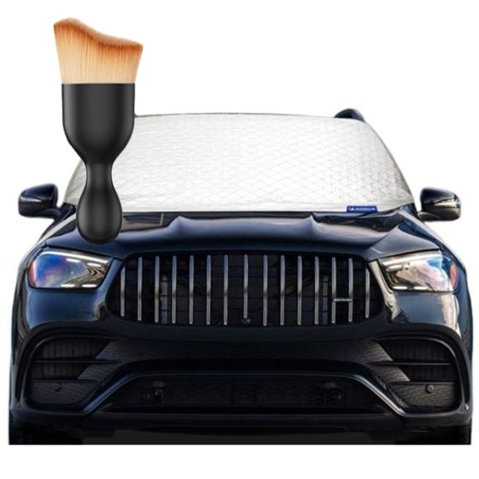 미쉐린 앞유리 커버 성에방지 햇빛가리개 유리덮개 다용도 먼지 브러쉬 세트