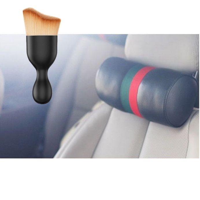 차량용 목 쿠션 자동차 두줄 목 베게 받침 쿠션 미니 다용도 먼지 브러쉬 세트