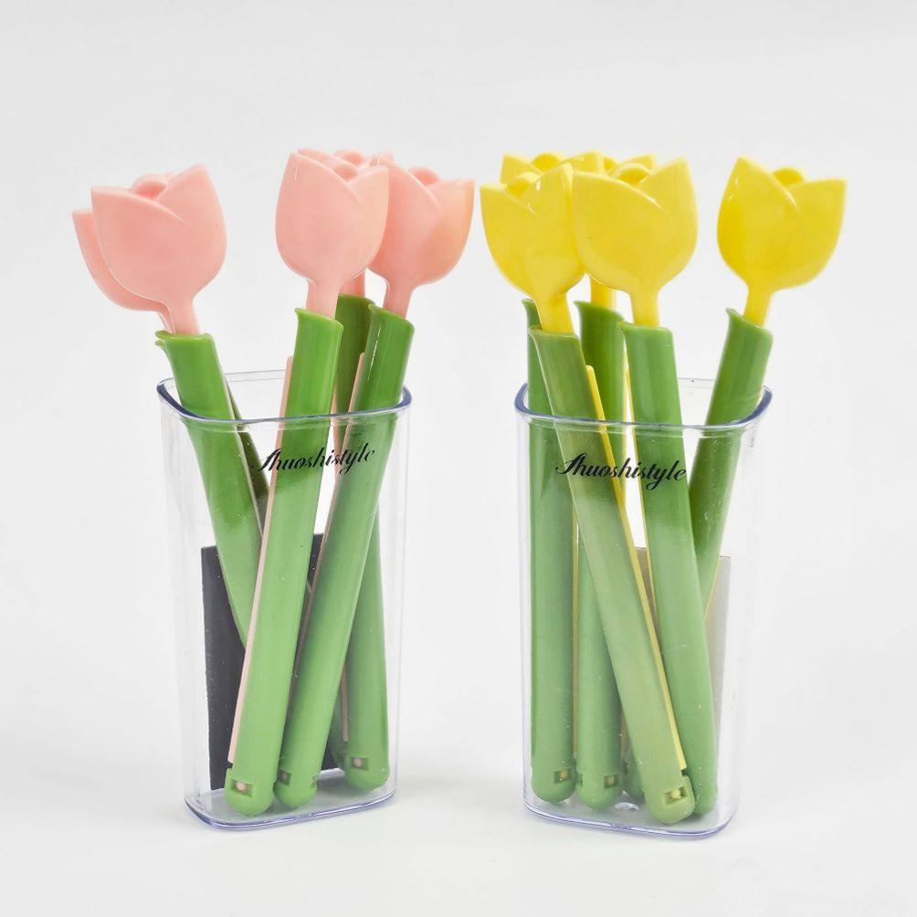 튤립 식품보관 밀폐 과자 시리얼 봉지 밀봉집게 클립