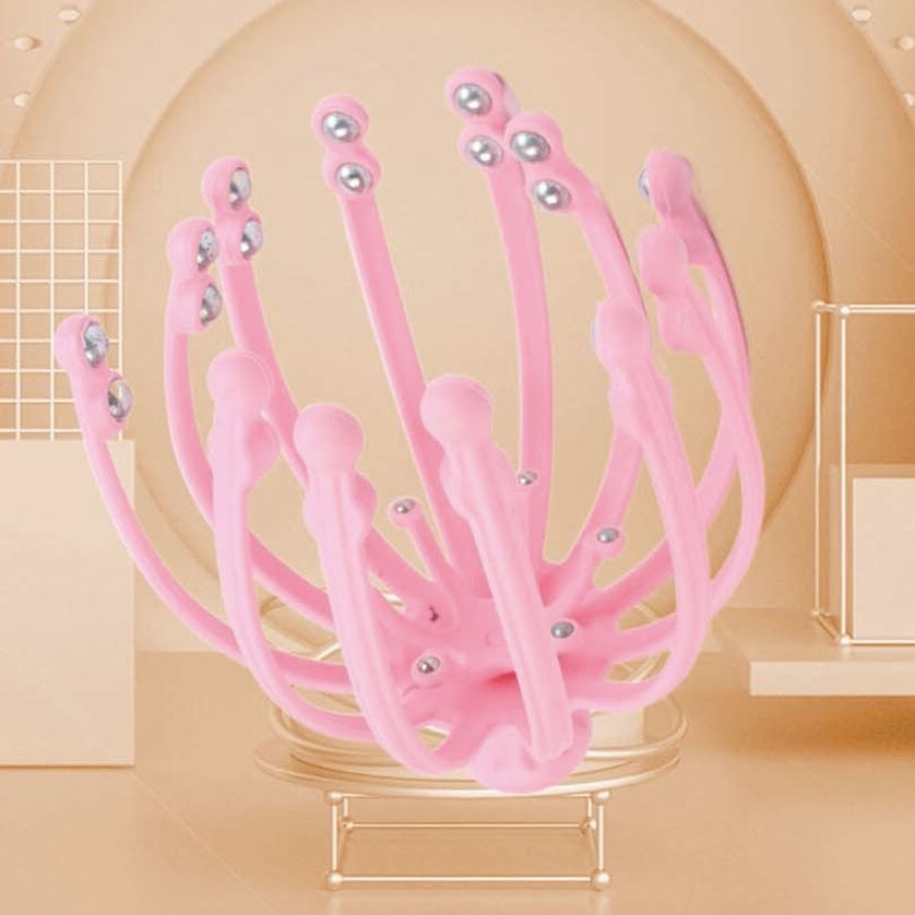 머리 두피 헤어 케어 지압용 안마 마사지기 실리콘