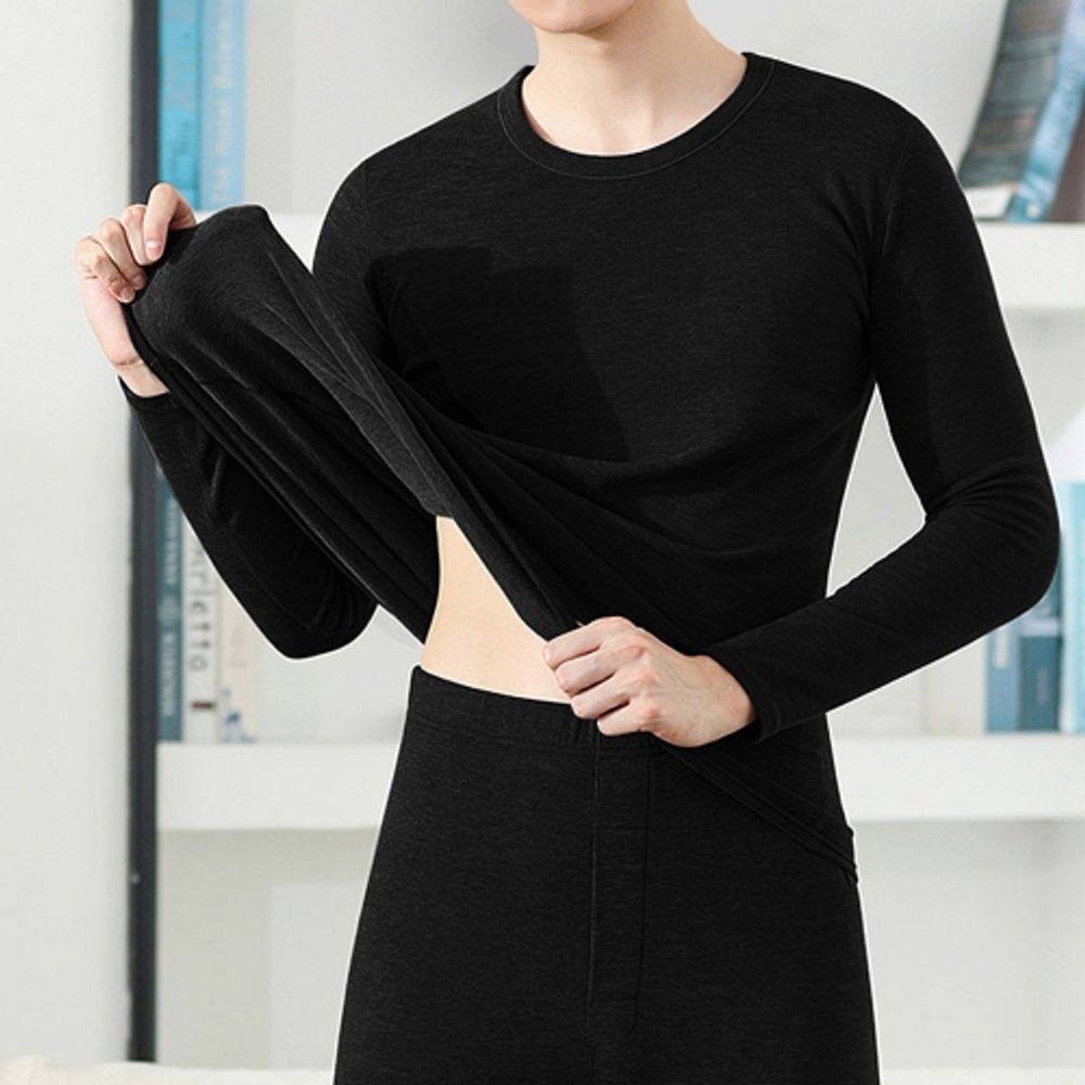 남자 기모 캐시미어 방한 내복세트