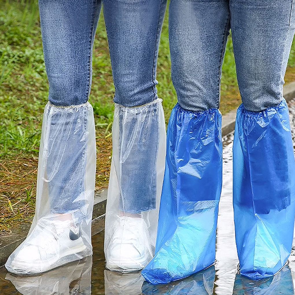 일회용 신발방수 비닐커버 장마철장화 좌우한쌍 투명