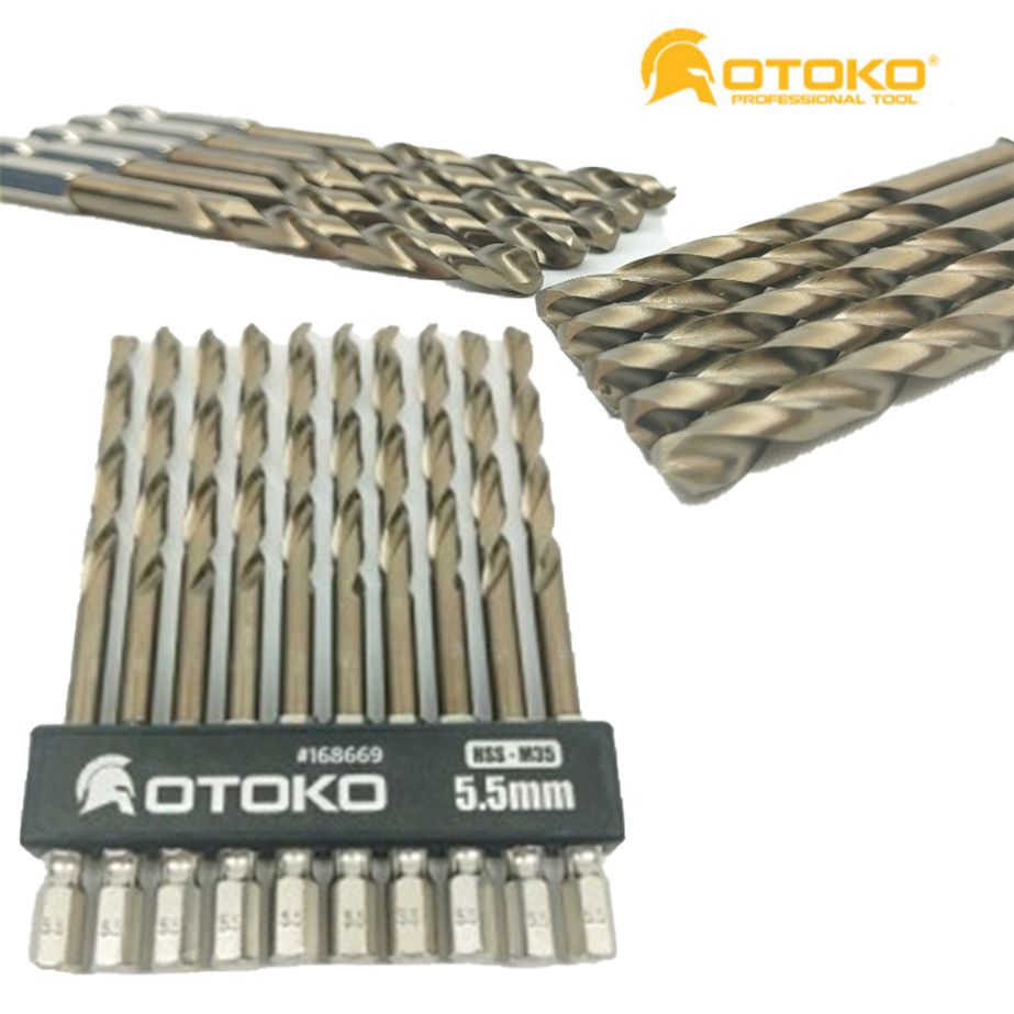 스텐드릴날 코발트길이 HSS M35 SUS 드릴비트 5.5mm 10pcs+1