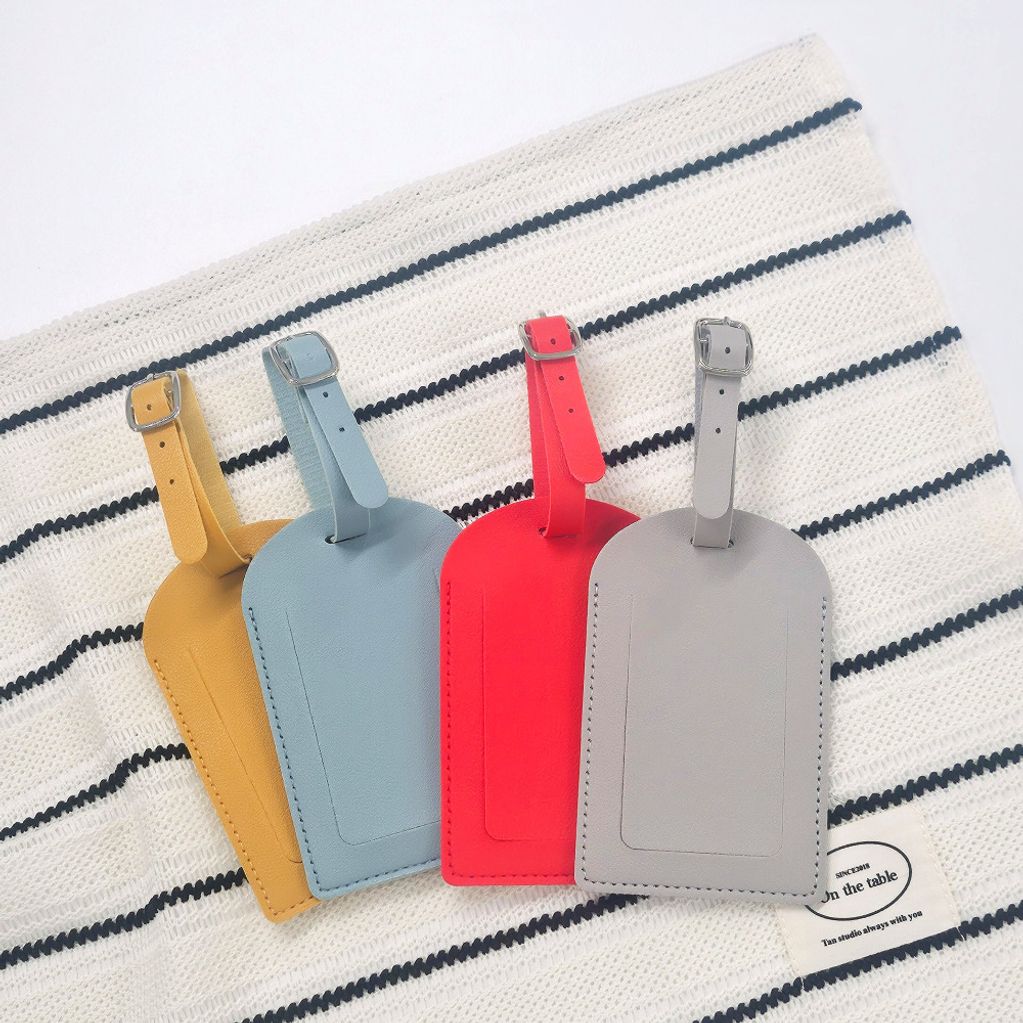 가죽 캐리어 태그 네임택 러기지택 가방 이름표 4종