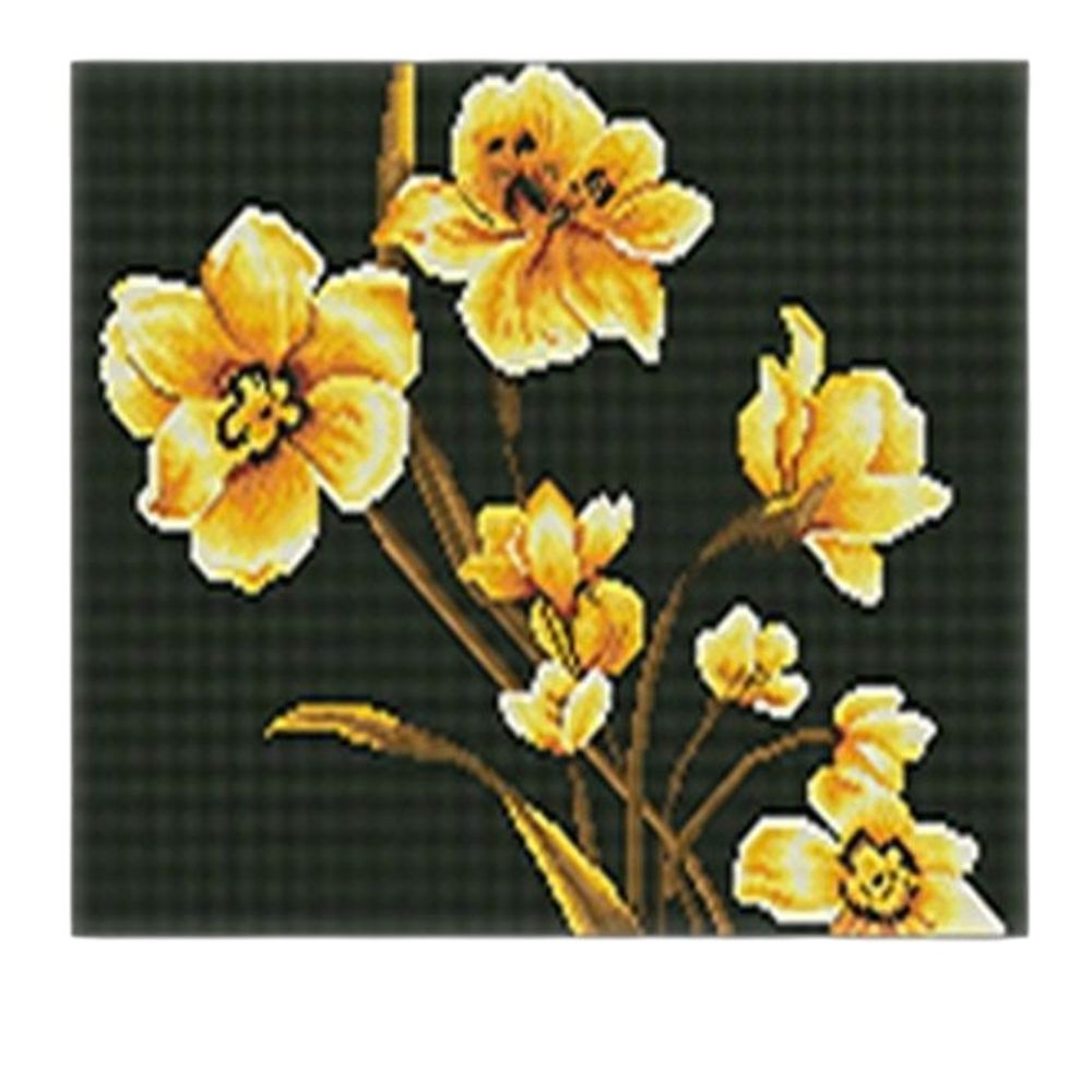 황금모란꽃 정물 DIY 40x50 보석십자수