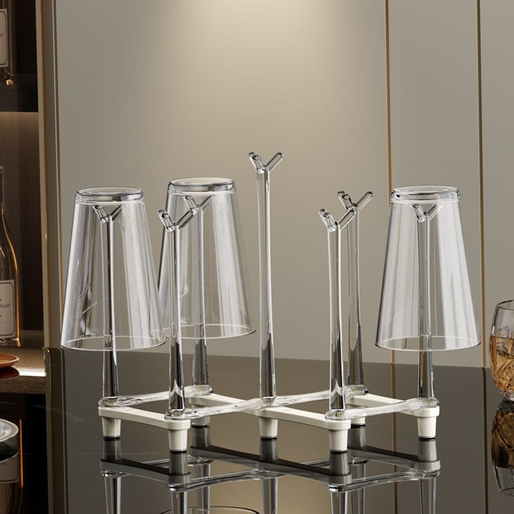 투명 물컵 수납 홀더 컵거치대 건조대 컵걸이 컵꽂이