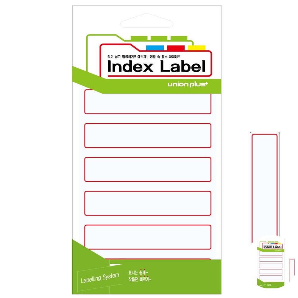파일견출지 스티커 분류용 서류정리 사무용 문구 컬러 견출지 일반 90x20 적색 18매입