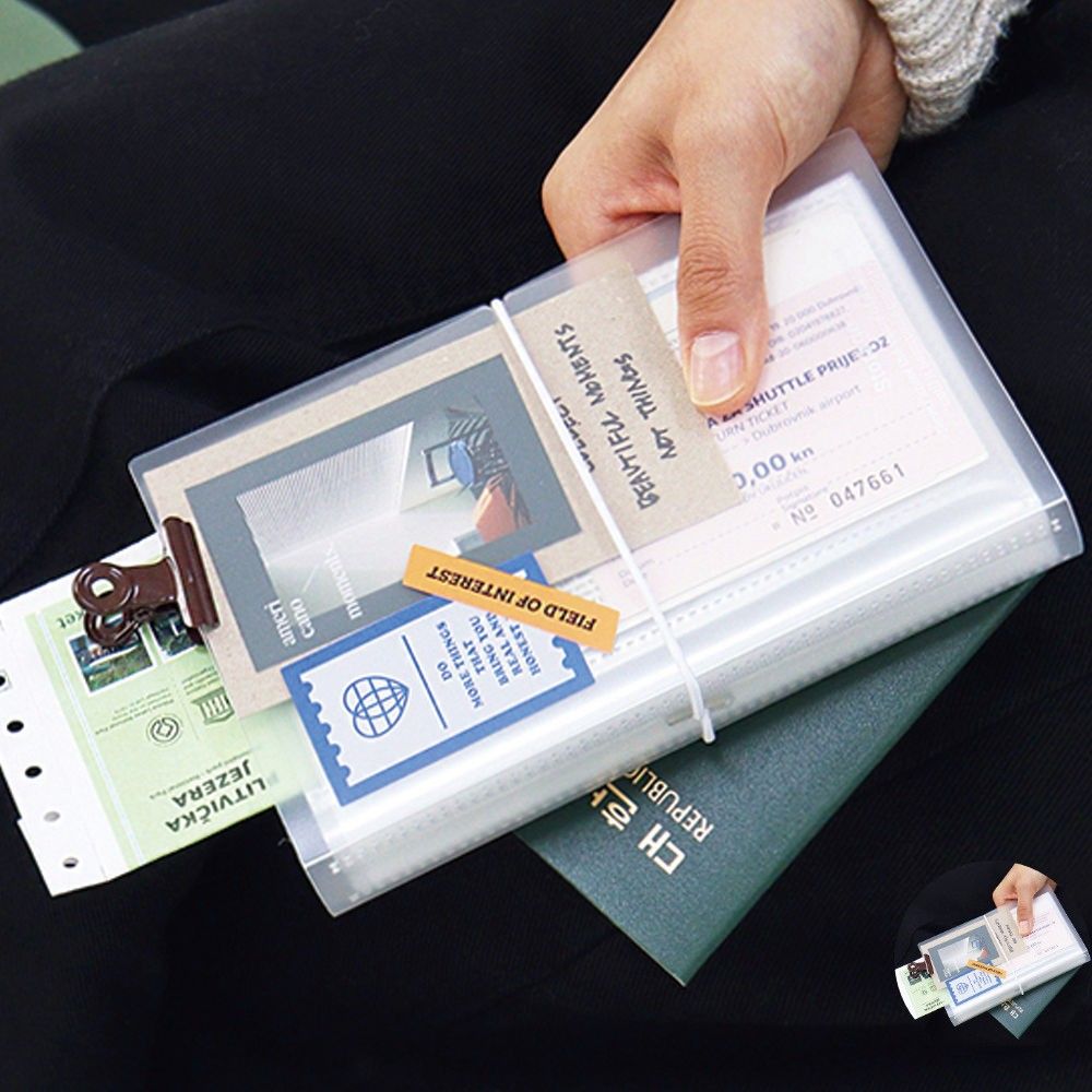 미니앨범 포토카드 포켓식 대형포토북 사진정리스토리지 티켓북 56포켓 스티커 4장 화이트