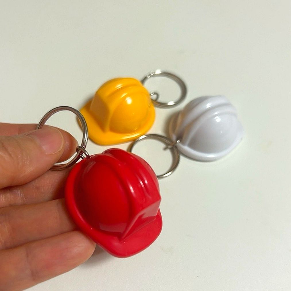 3컬러 안전모 키링 하이바 열쇠고리