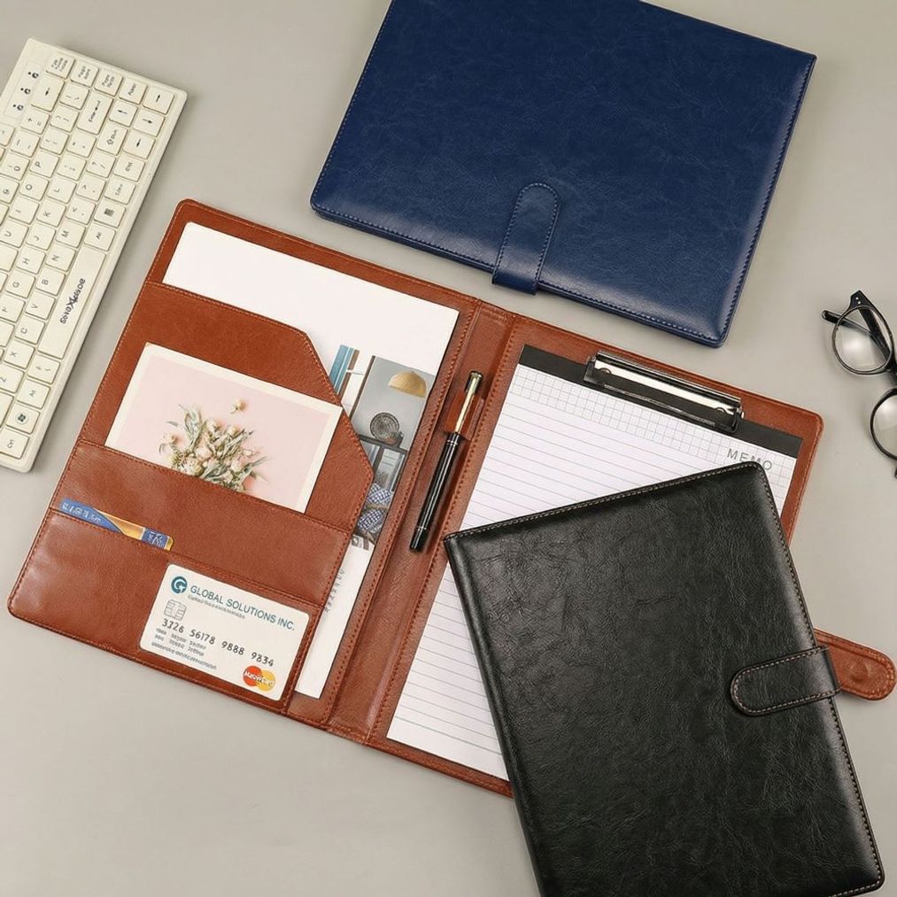 A4 가죽 서류 파일 폴더 비즈니스 클립 보드