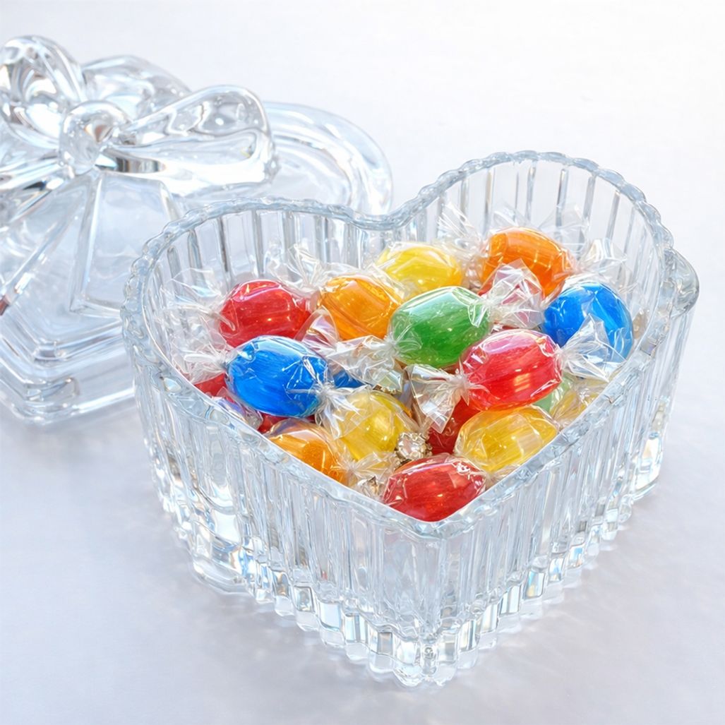 하트 유리 보관함 감성 소품 악세사리 사탕 보관 케이스