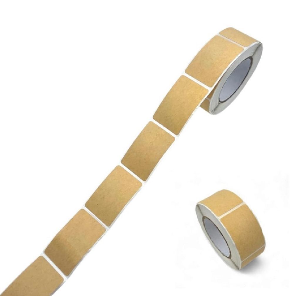 크라프트 사각 라벨 스티커 롤형 320매 1롤 2.5cmx4cm