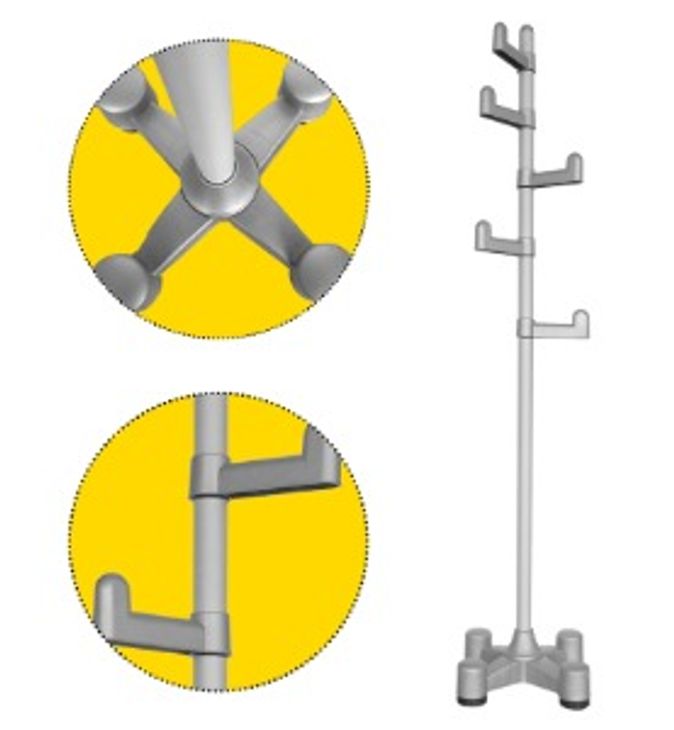 국산 조립식 스탠드 행거 옷걸이 실버 170cm