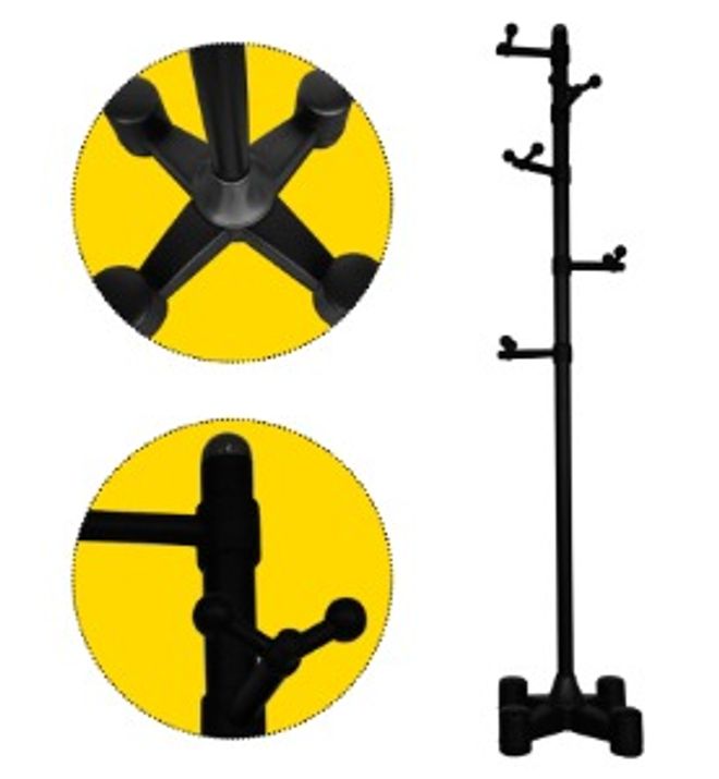 국산 조립식 스탠드 행거 옷걸이 방울 블랙 170cm