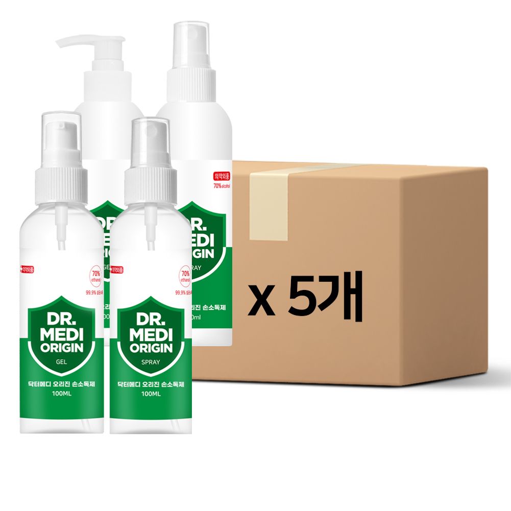 닥터메디 오리진 손소독제 100ml 200mlx5개 에탄올70% 식약처인증