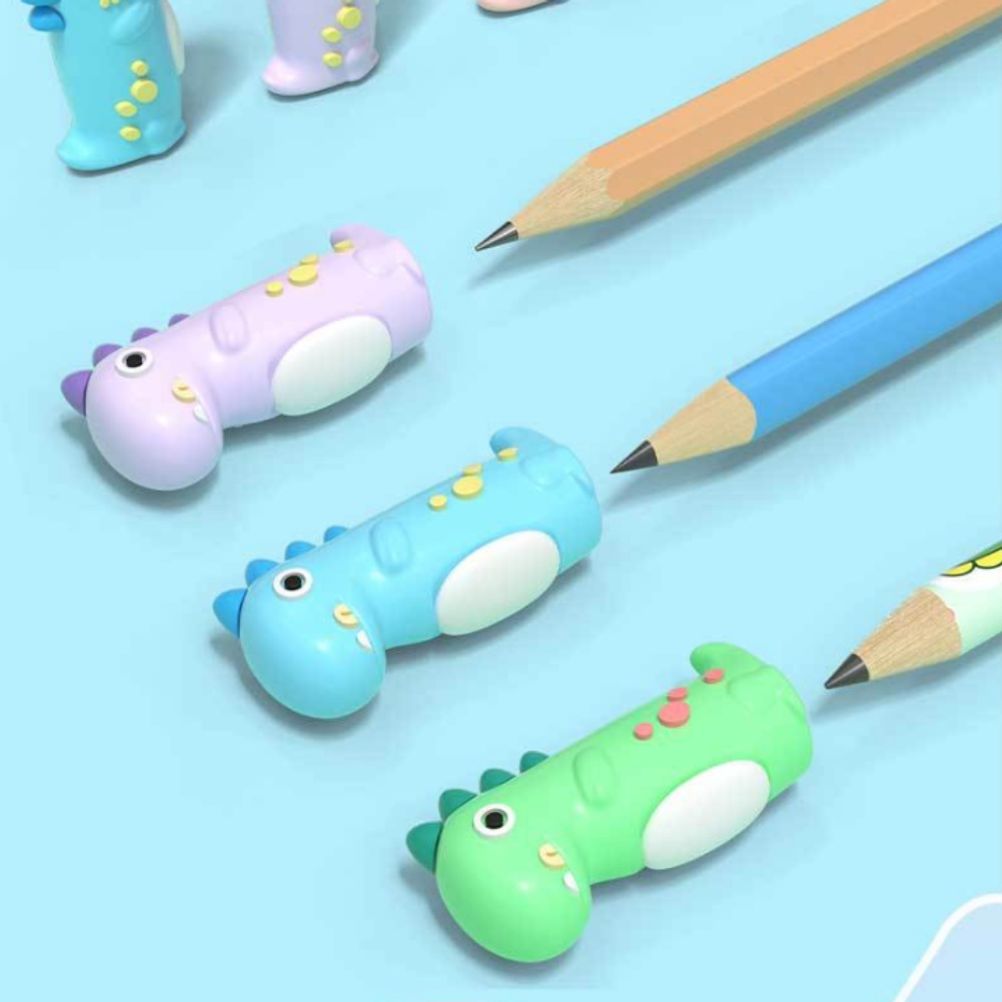 공룡 실리콘 캐릭터 연필캡 홀더 5컬러