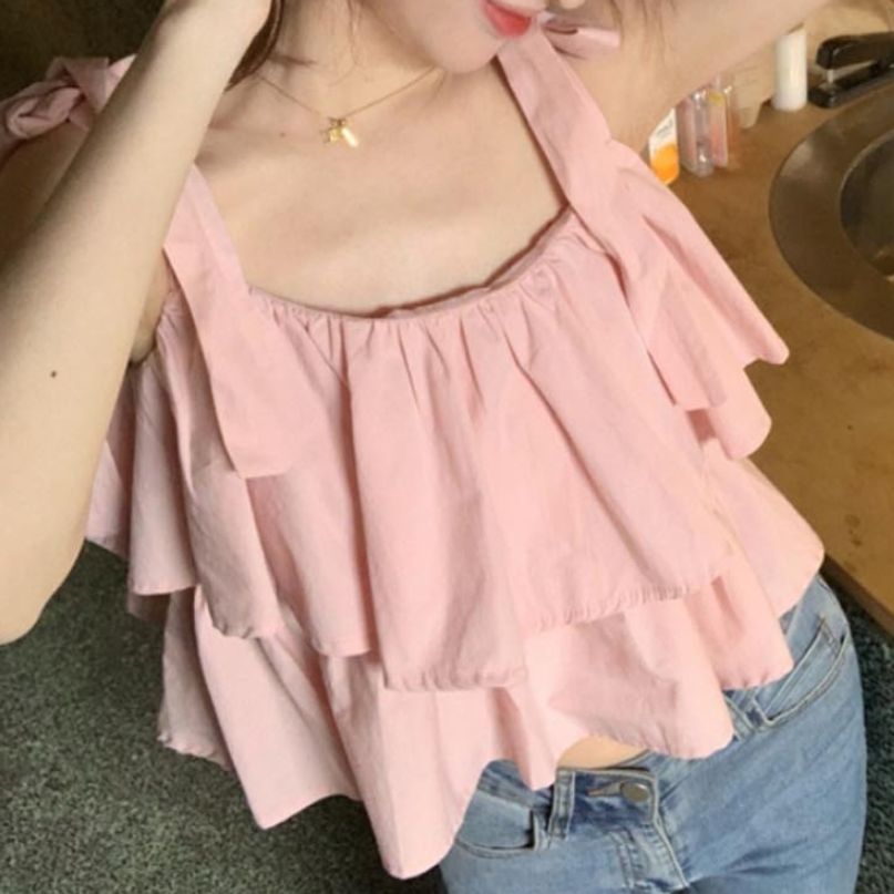 블라우스 러블리 다양한 하의와 매치하기 좋은 여성 나시티