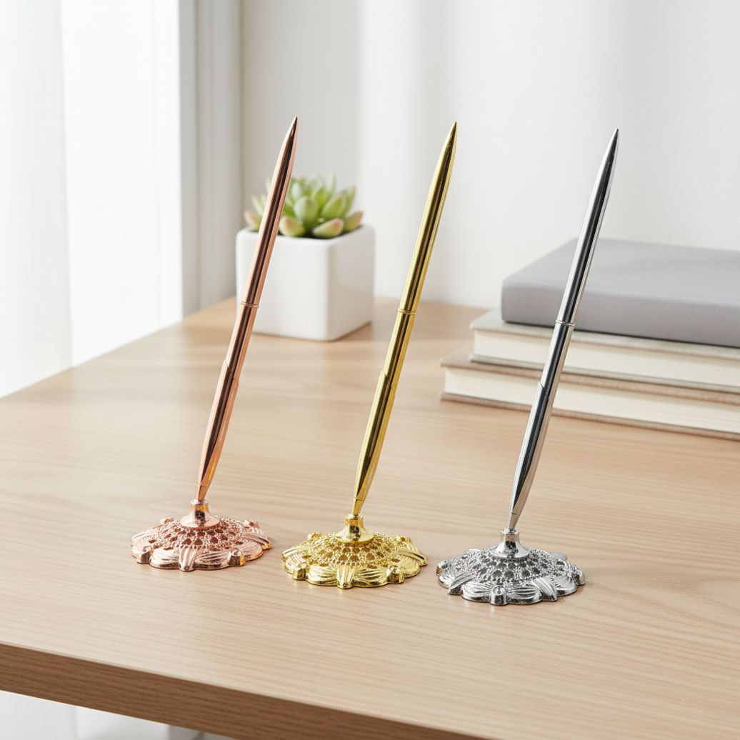 메탈 스탠드펜 데스크 볼펜 거치형 인테리어 볼펜