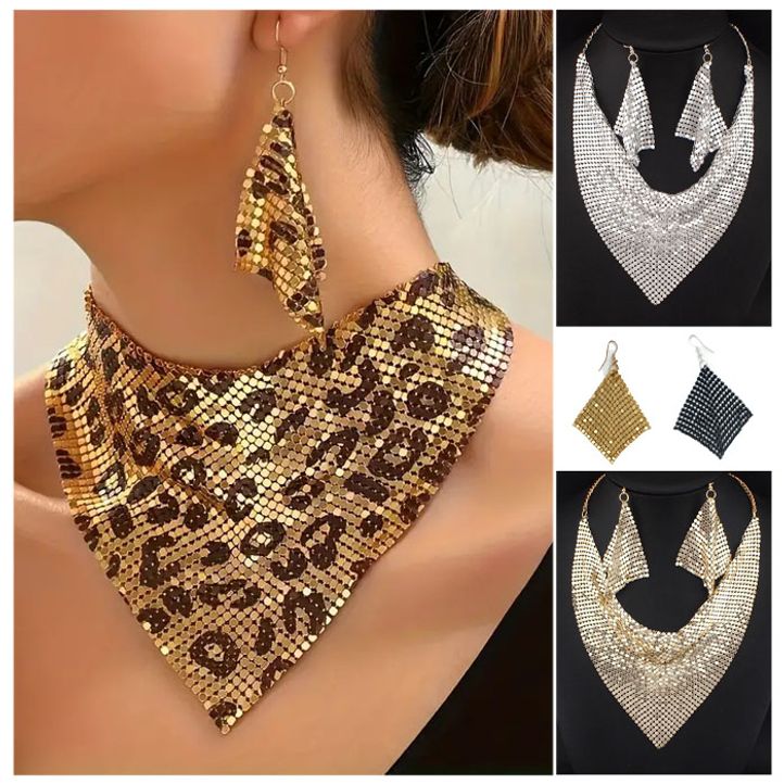 이벤트 장시용 펄 삼각 목걸이+귀걸이 세트