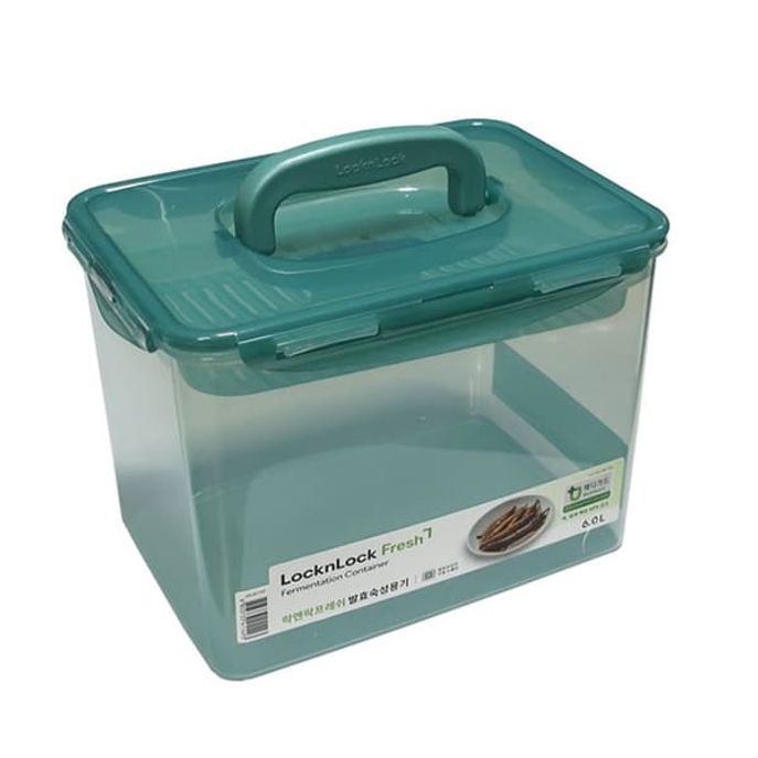 락앤락 김치통 밀폐용기 냉장고 누름 김치 반찬통 용기 6L 그린 1P