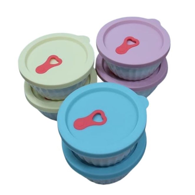 러브아트 냉동밥 용기 전자레인지 냉동실 밥소분 도자기 용기 300ml 6p