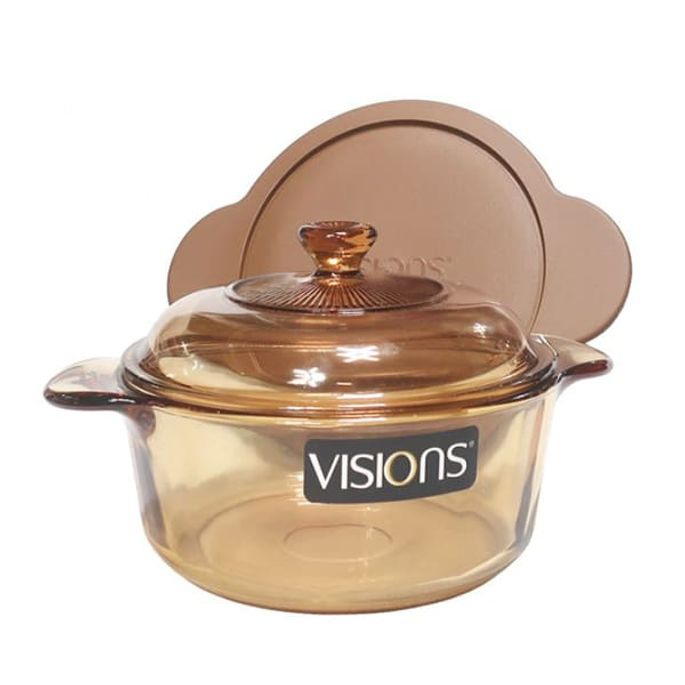 비젼 유리 냄비 전자레인지 오븐 직화 내열 강화유리 양수 냄비 1.25L