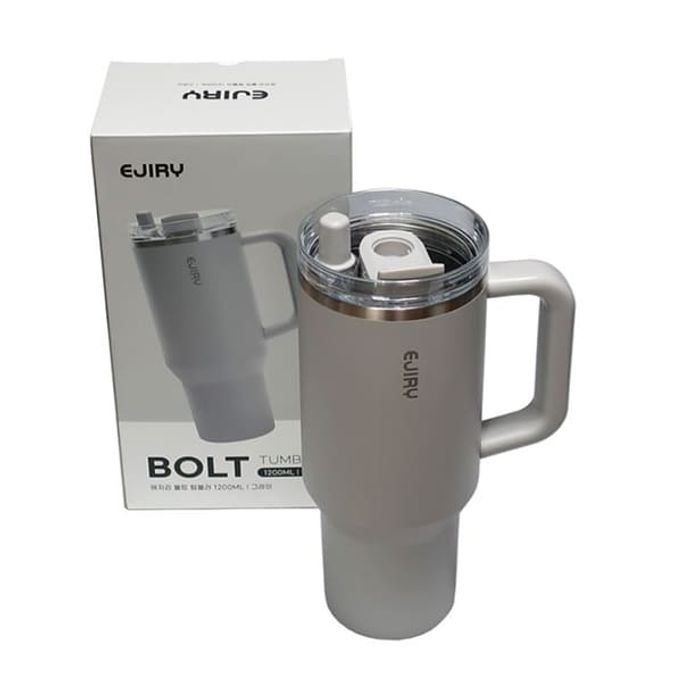 에지리 텀블러 학생 사무실 헬스장 물병 빨대 물통 1.2L 그레이