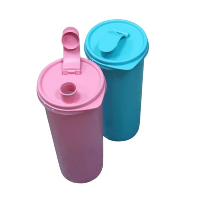 타파웨어 물병 텀블러 플라스틱 칼라 물통 원형 보틀 1L 2p