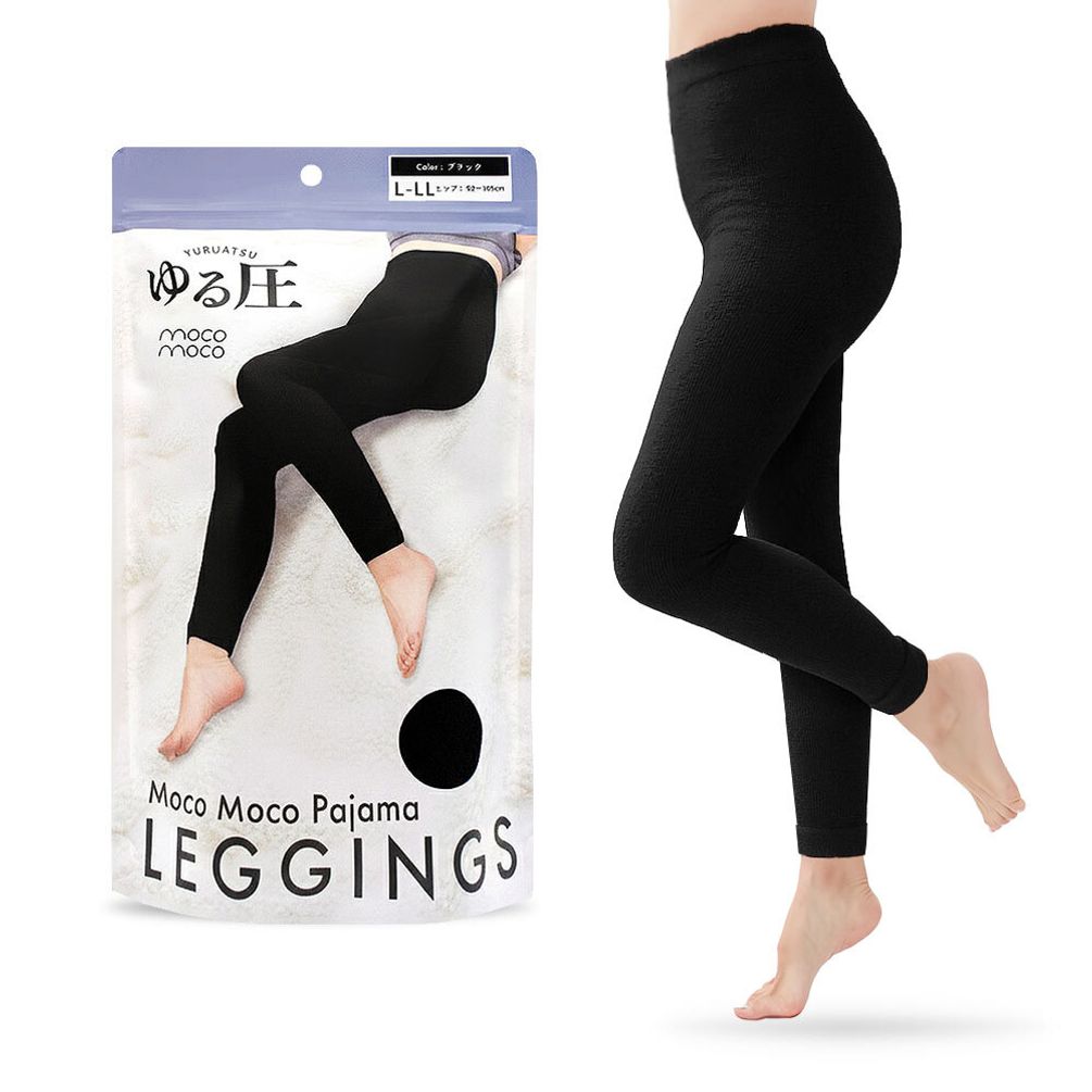일본 직수입 모코모코 수면 파자마 레깅스(블랙) G