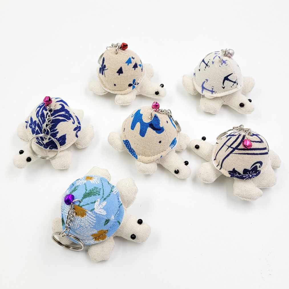 태국 핸드메이드 린넨 거북이 키링 (디자인 랜덤발송) G