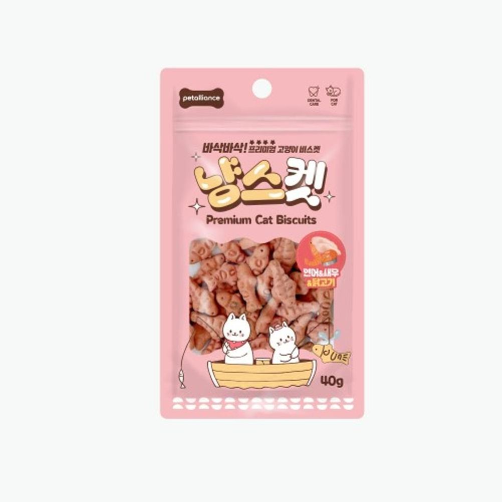 (10개묶음)냥스켓 연어 새우 닭고기40g