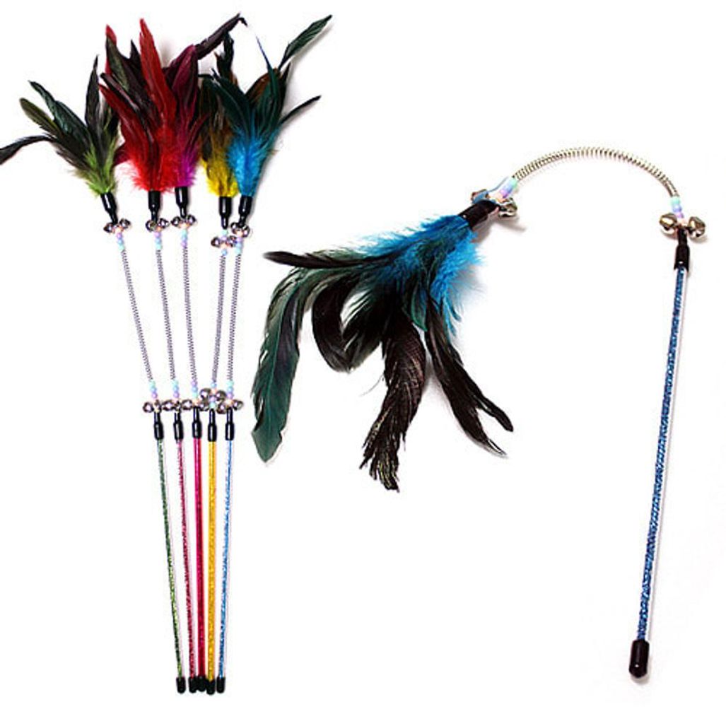 우쭈쭈 깃털 스프링 낚시대