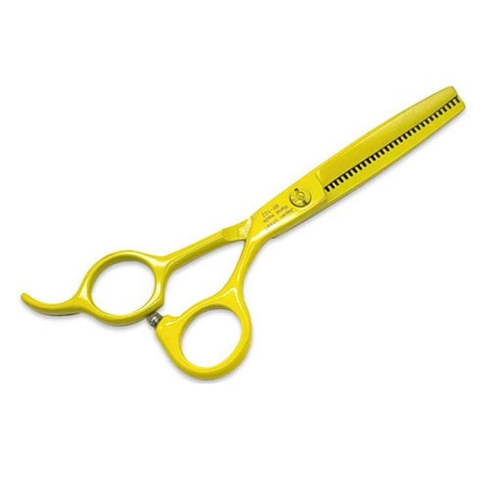 모모 컬러 미용 숱가위(옐로우)