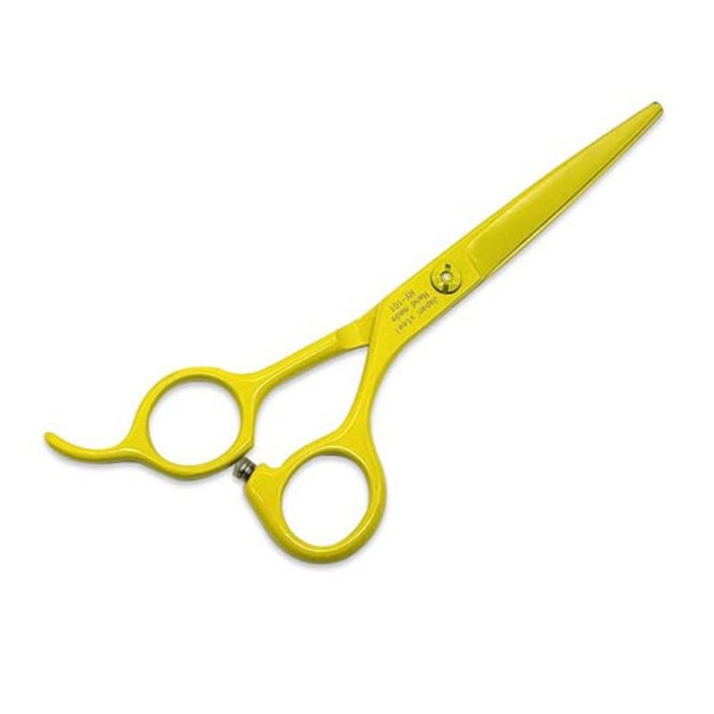 모모 컬러 미용 가위(옐로우)