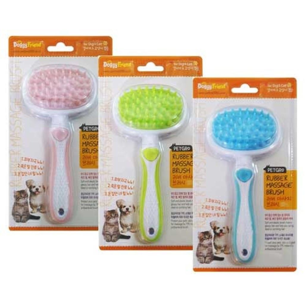 펫그로 러버 마사지 브러시(블루)