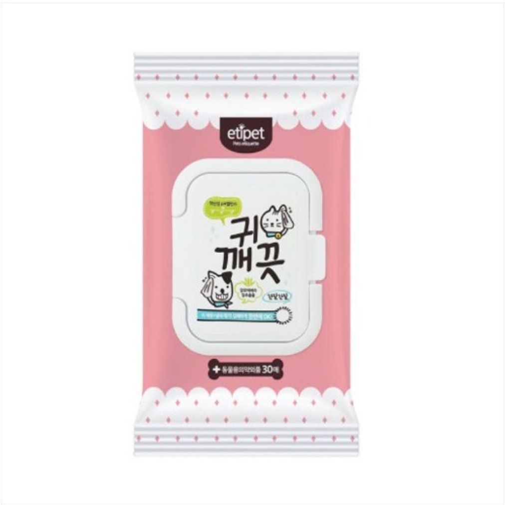 에티펫 귀깨끗 물티슈30매(캡형)
