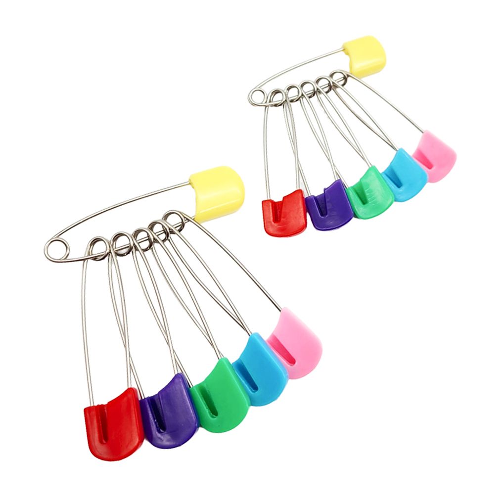 포인트 컬러 수선 고정 다용도 안전 옷핀 소형/대형 6P