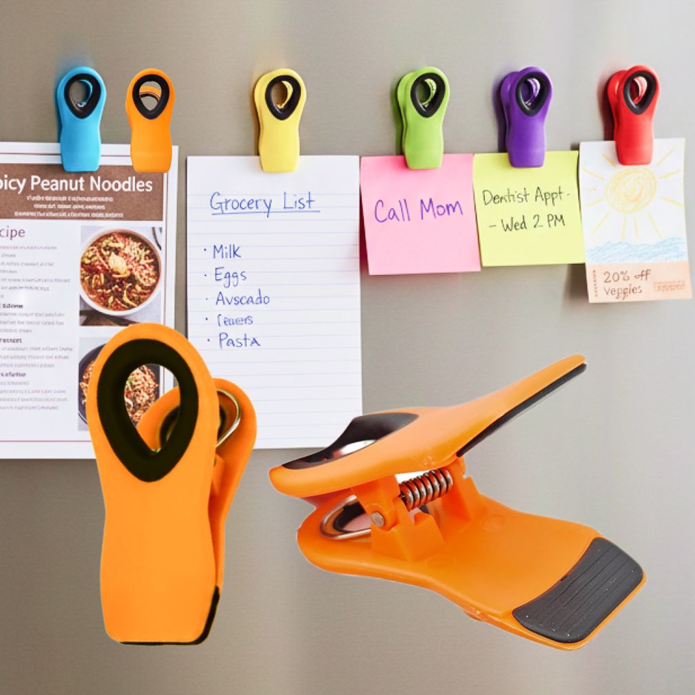 다용도 자석 집게 컬러 마그넷 클립 6P 1세트