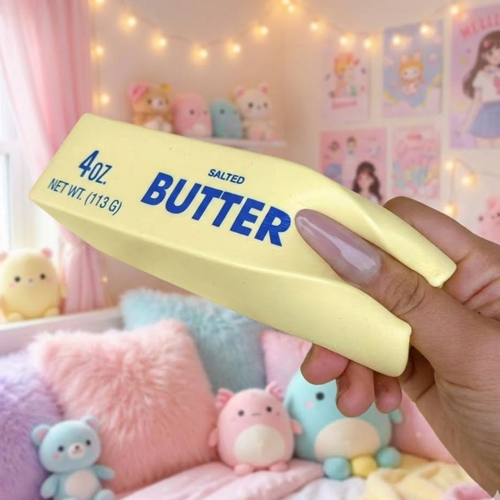 버터스퀴시 말랑이 스퀴시 폭신 쫀쫀 말랑 스트레스 볼 버터바 구름 촉감