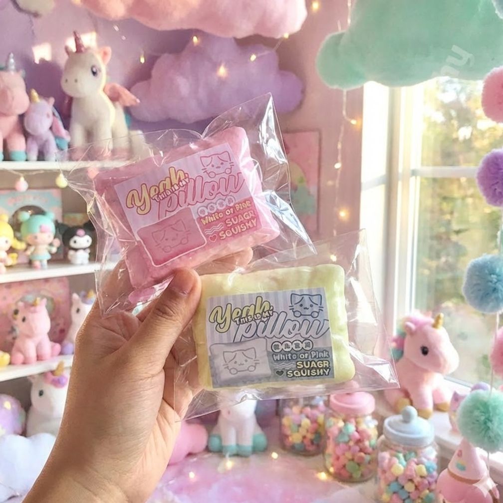 고양이 쿠션 말랑이 스퀴시 촉감 화이트 핑크 쫀득쫀득 asmr 스트레스 볼