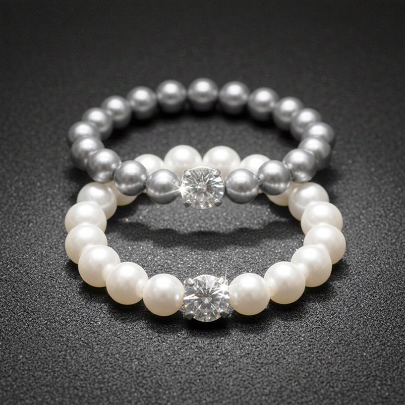 3mm 스몰 백진주 흑진주 지르코니아 포인트 우정템 반지